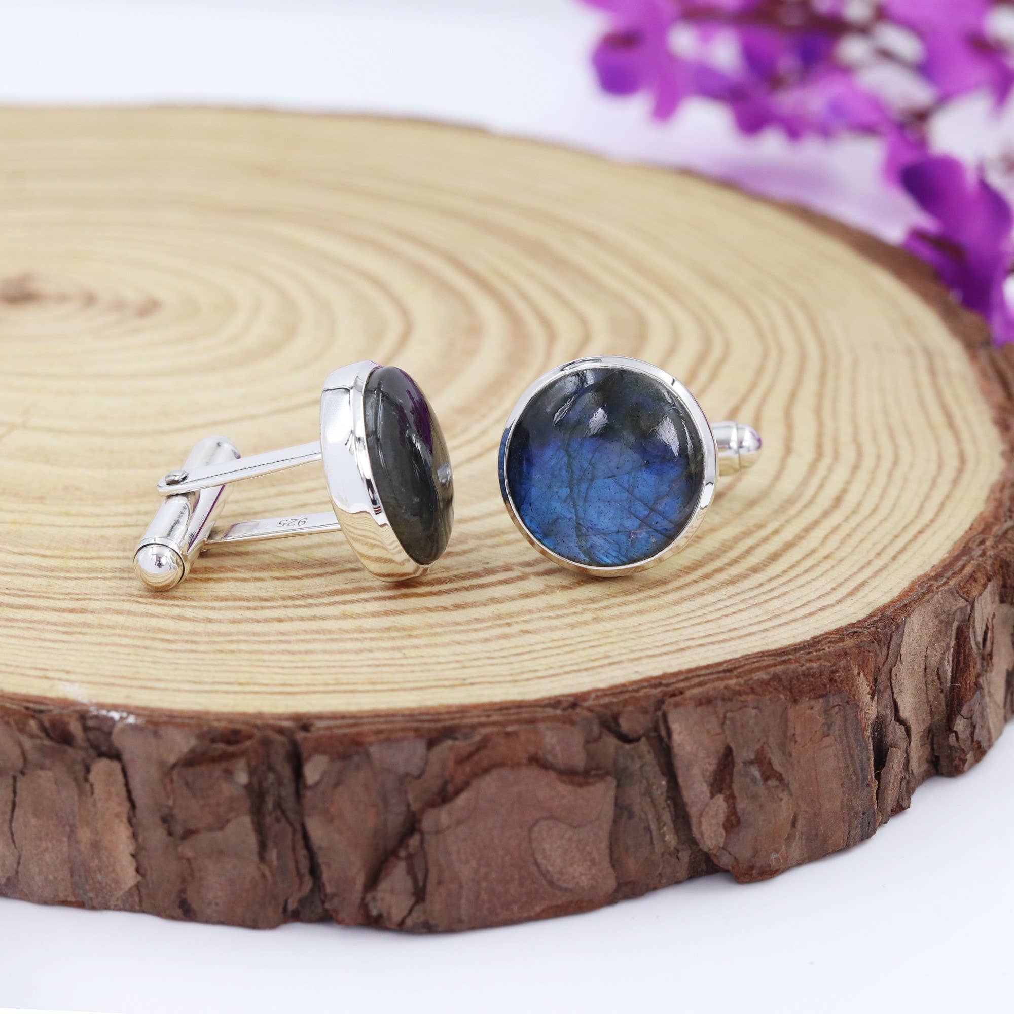 Jay Jools - Wholesale Cufflinks - Labradorite Cufflinks: 925 Silver Men's Handmade Jewelry6