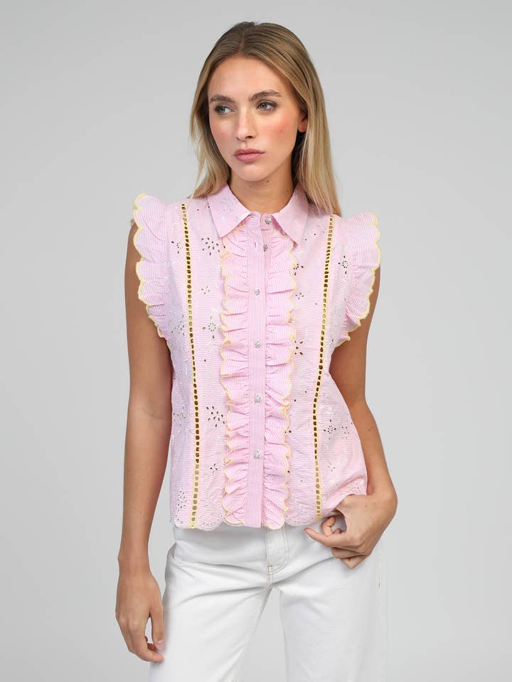 SKJORTA SILEON rosa för wholesale av An'ge