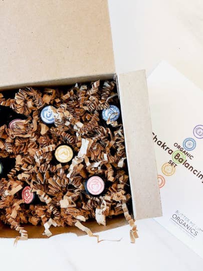 Chakra Balancing Set / Organic Essential Oils/ Base Chakra for wholesale by Butter Me Up Organics
