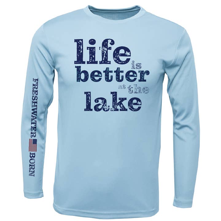 Florida "Life is Better at the Lake" Men's Long Sleeve UPF 50+ Dry-Fit Shirt for wholesale by Saltwater Born