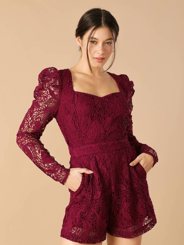 En vævet blonderromper - IP8667 for engroshandel hos FLYING TOMATO