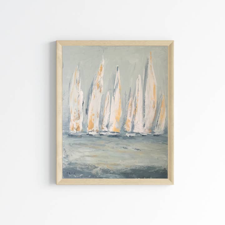 Golden Sails Fine Art Print for wholesale by Susan Richards Art