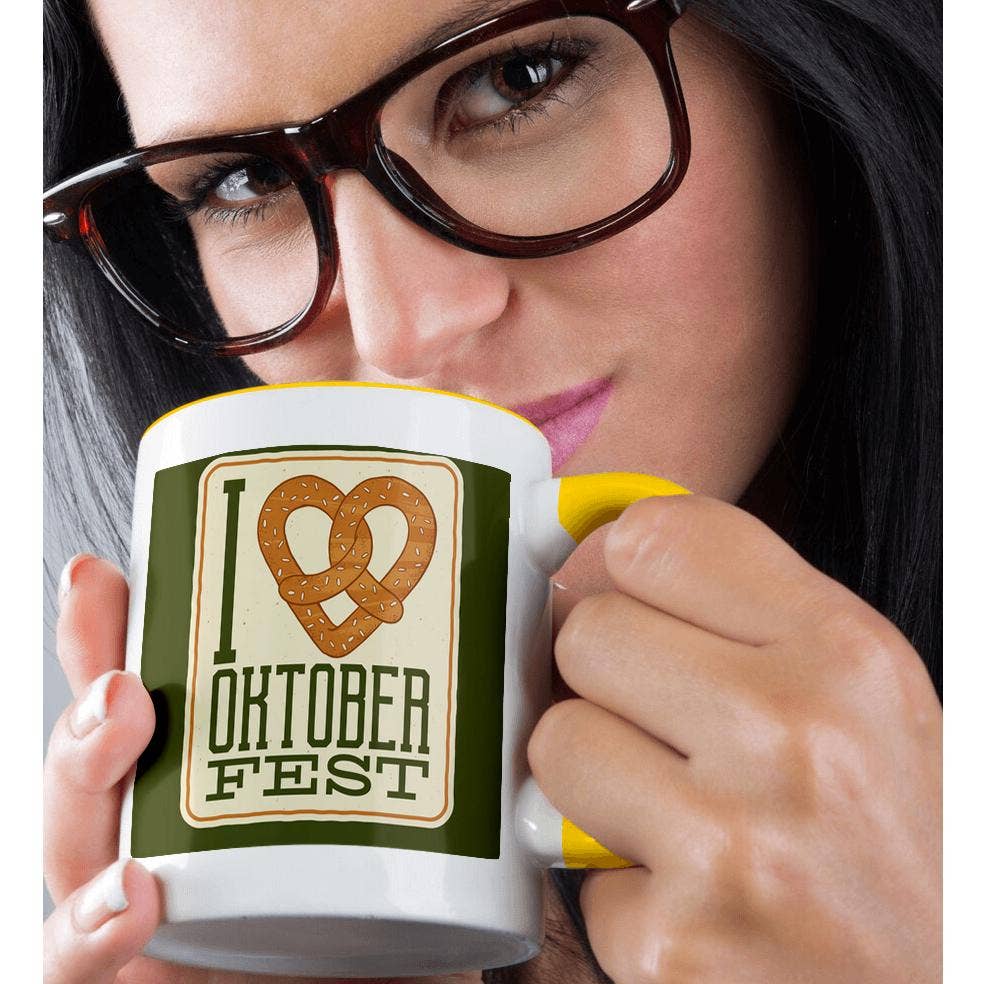 3dRose - Wholesale Coffee Mug - 3dRose, I love Oktoberfest Pretzel, Mug1