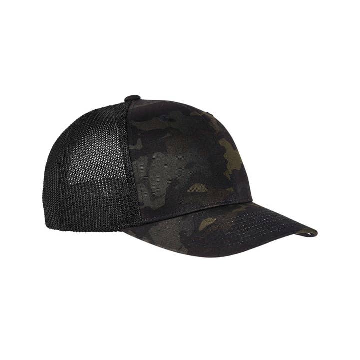 Total Apparel - Wholesale Trucker Hat - Unisex - Yupoong 6511MC - Adult Flexfit Multicam Trucker Mesh Cap