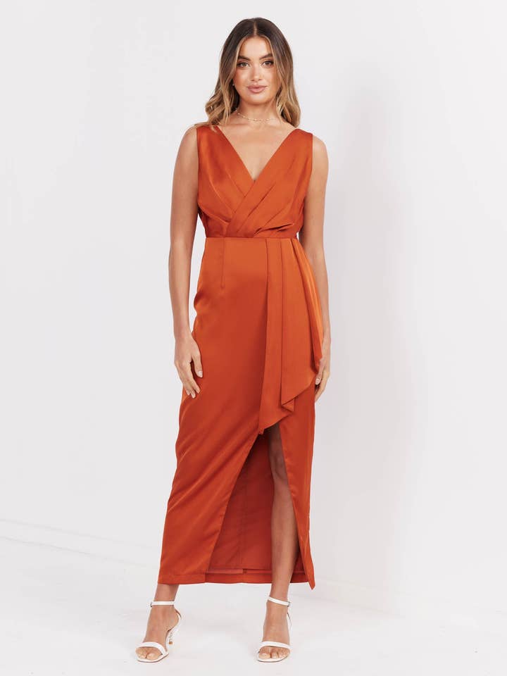 Goddess Dress - Rust for wholesale by Twosisters The Label