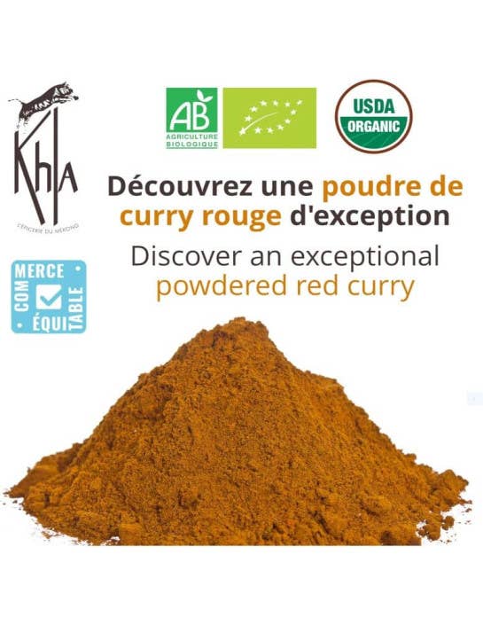 Khla - L'épicerie du Mékong - Wholesale Dried Spice - Red curry - Organic - powder - 100g3