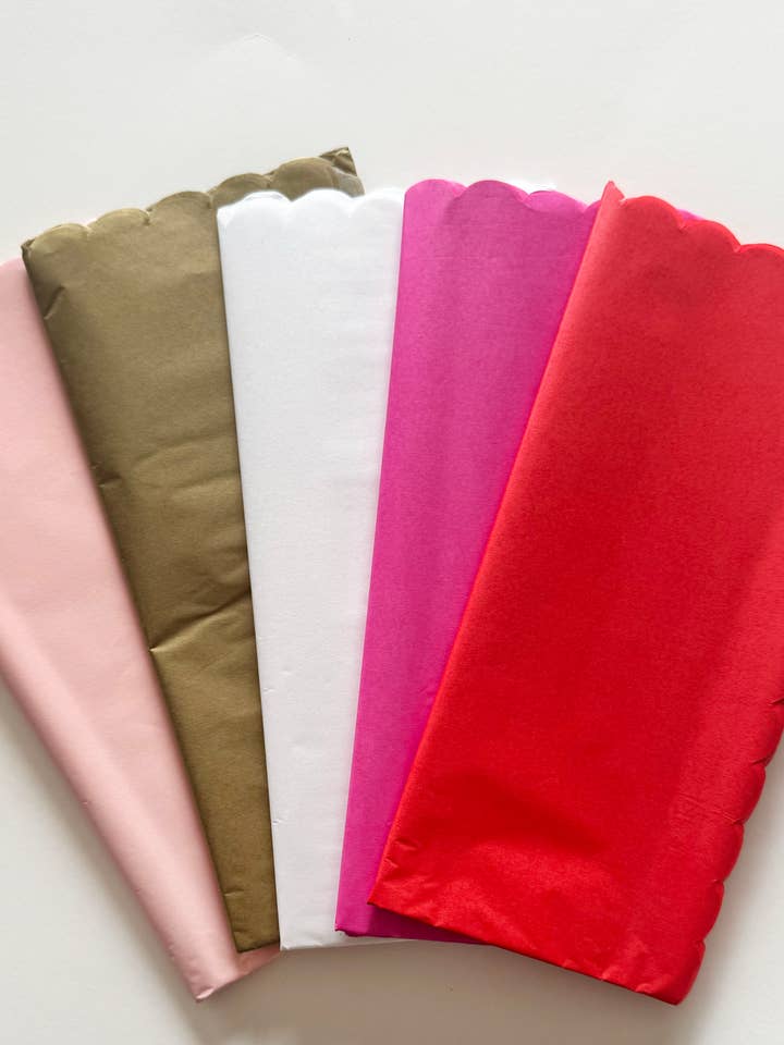 Kammuslingkant Gave Silkepapir for engroshandel hos Whim and Whimsy Gift Co.