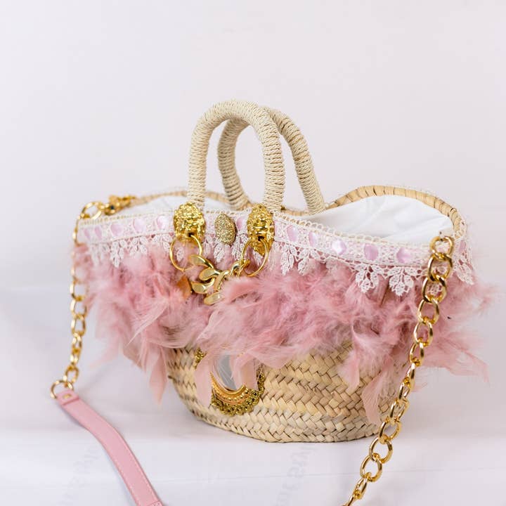 TerraMí - Wholesale Beach Bag - PRECIOUS PINK BASKET