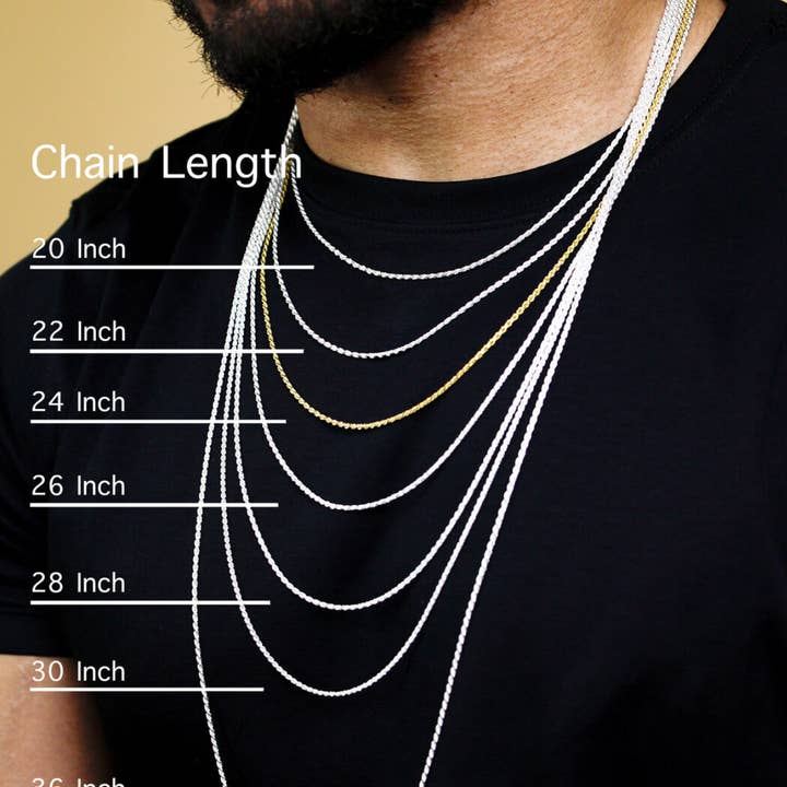 SilverLiza - Wholesale Link & Chain Necklace - Sterling silver Rope chain for unisex-2.5 mm Diamond Cut6