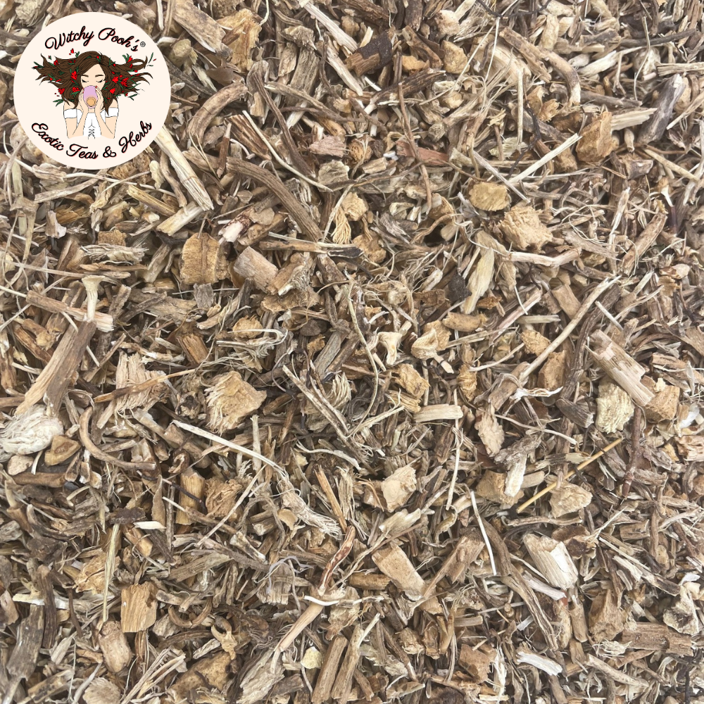 Witchy Pooh's Exotic Teas & Herbs – Engroshandel Løs te – Witchy Poohs Butcher's Broom Te, skåret og sigtet rod14