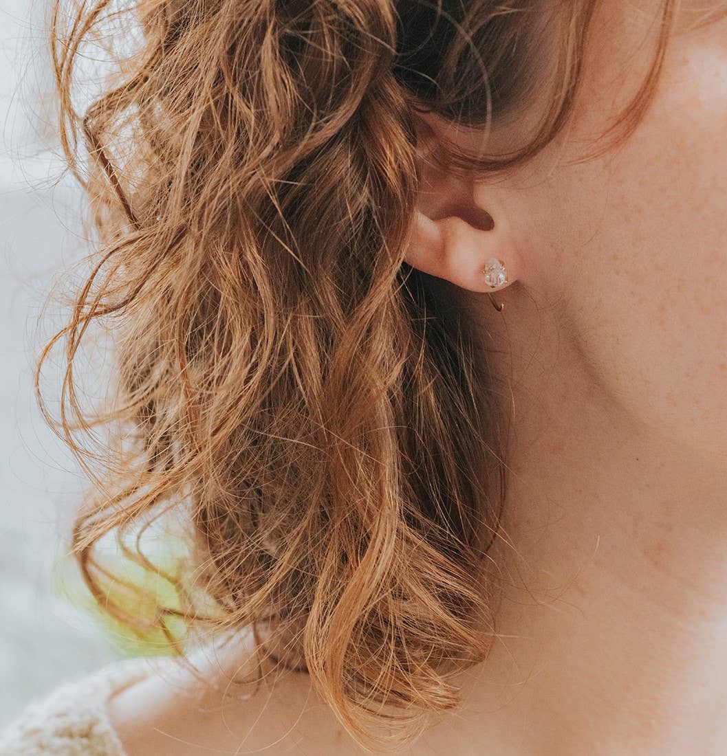 Kind Karma Company - Wholesale Stud/Post Earrings - Herkimer Diamond Quartz Studs4