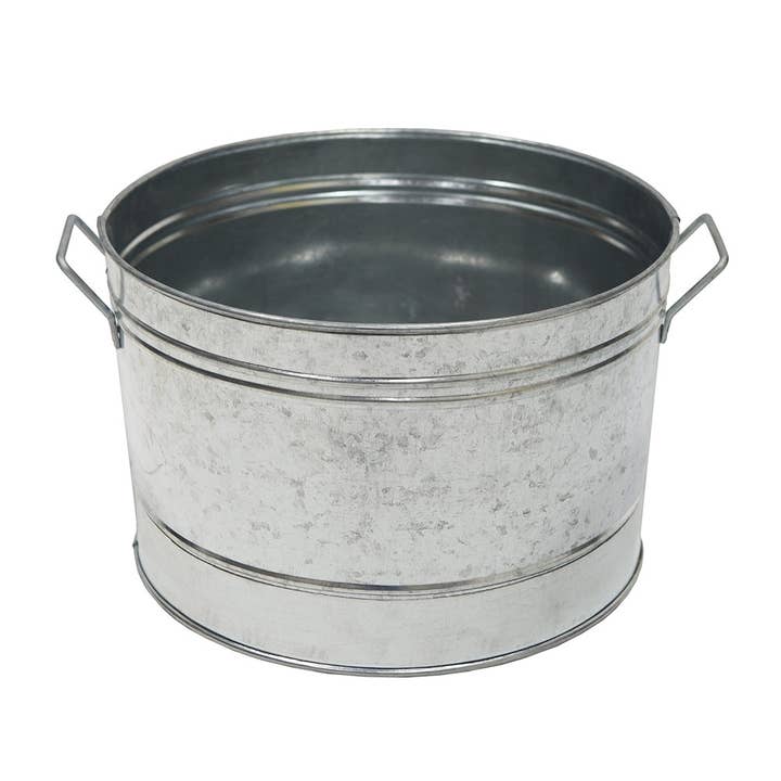 Round Galvanized Tub for wholesale by ACHLA Designs