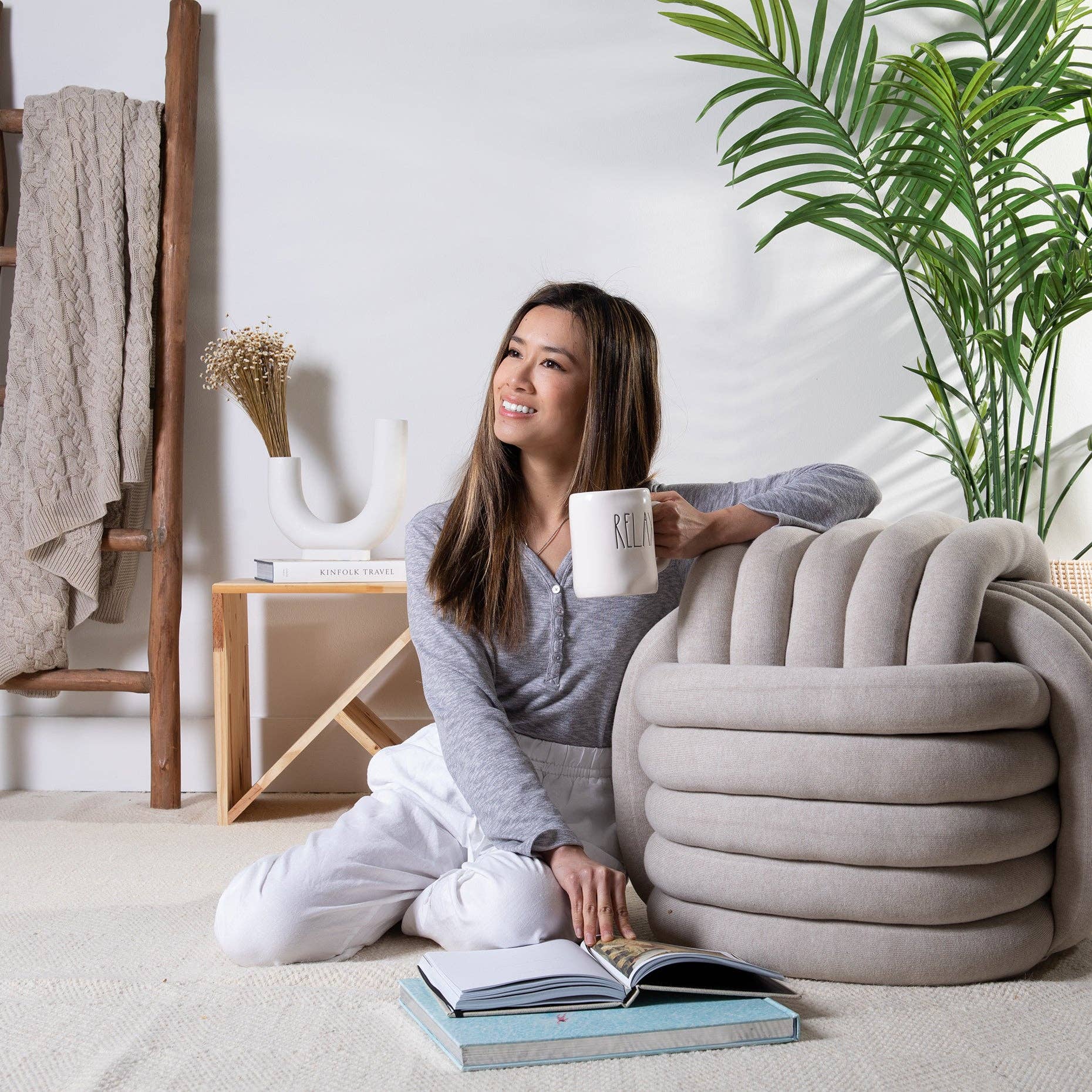 Pink Lemonade – Engroshandel Puf – Knudet puf - stor - hør sandmelert0