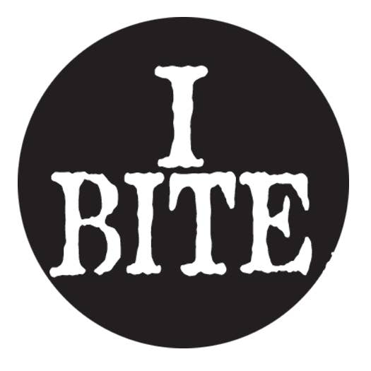 BT106- I Bite 1.25" Button for wholesale by Kalan
