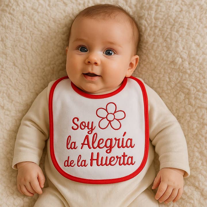 BBT-008 Baby Bib 100% Waterproof Cotton with Phrases for wholesale by Cotton Socks