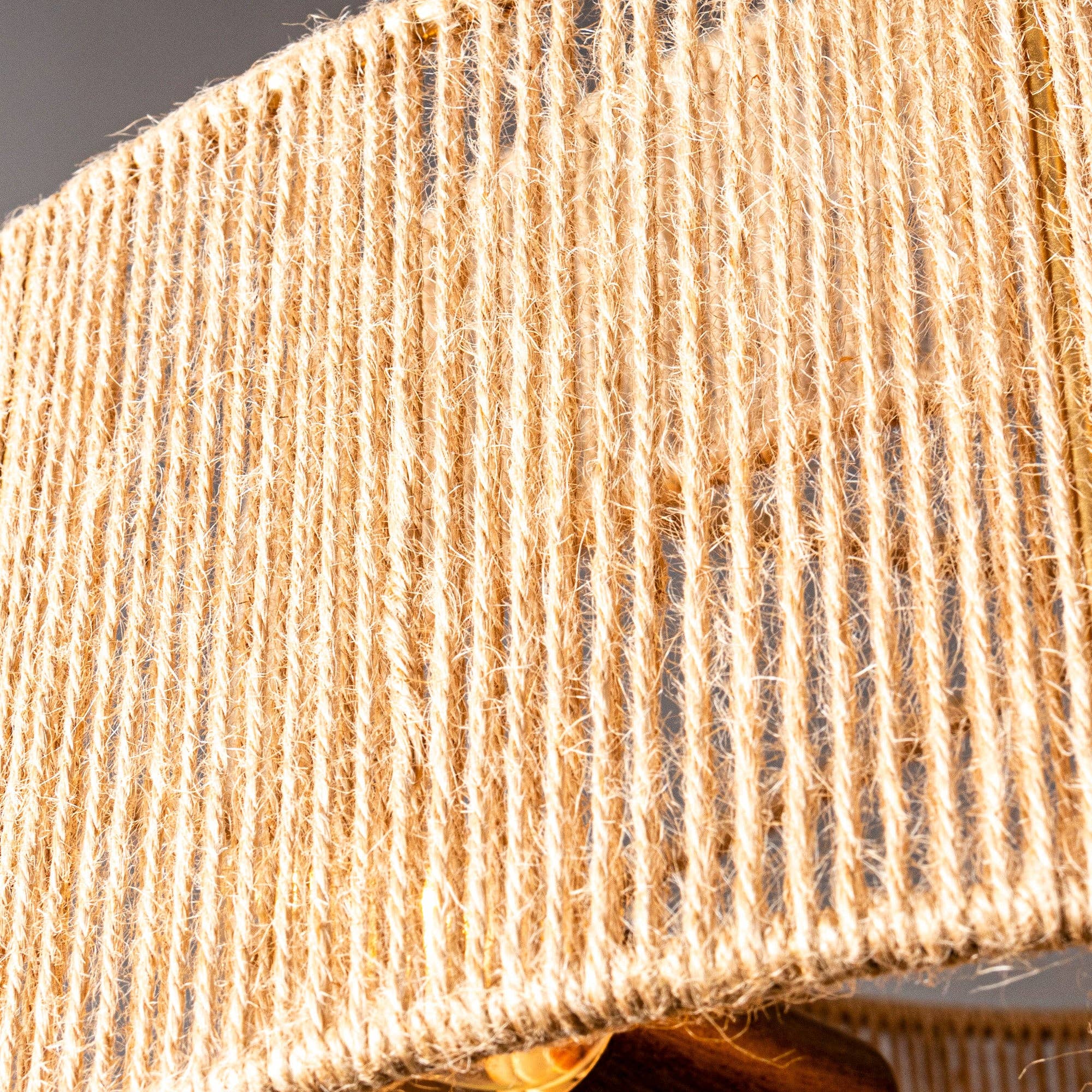 Brio Lighting - Wholesale Chandelier/Hanging Light - Farmhouse Chandelier 24" Gold Metal + Jute 2-Tiered 6-Light8