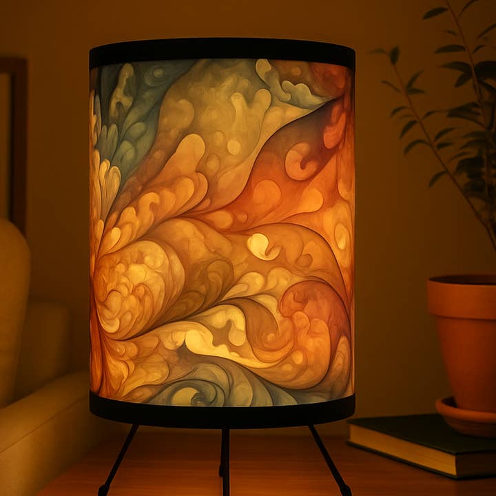 Upside Down Owl Farm - Wholesale Accent/Desk Lamp - Hand-Designed Bohemian Abstract Colorful Lamp, Accent Lamp6