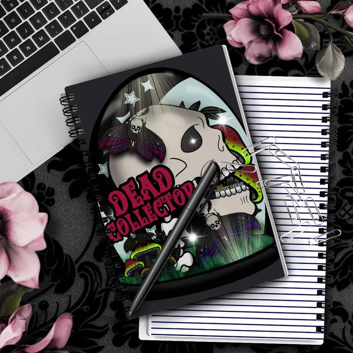 Dead Collector – Hand Drawn Notebook Macabre Curiosities Detail – 160 Lined Pages for Daily Tasks, Notes, and Personal Writing for wholesale by Gothic Garage