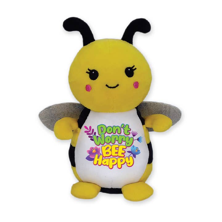 Plushology® by RGU - Wholesale Stuffed/Plush Toy - Kids & Baby - 6" Squishy Bumblebee Plush Animal • Bee Happy