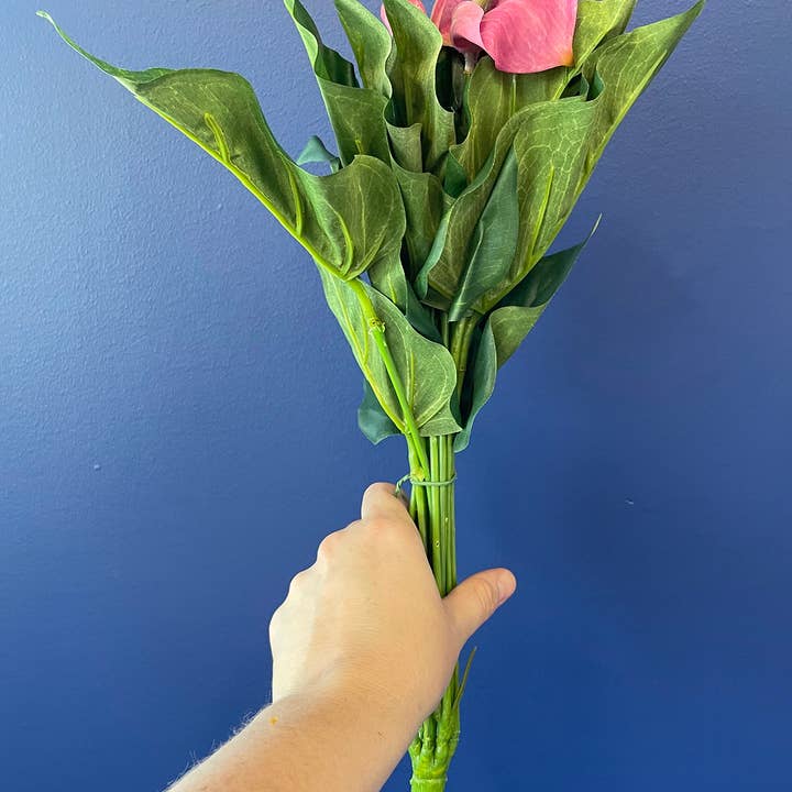 New Anthurium Bush 17in Mauve for wholesale by TF Publishing - Paper Goods