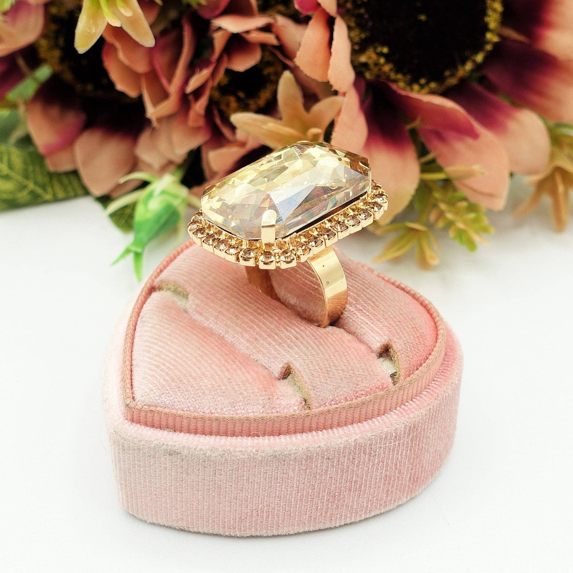 Daemon srls - Wholesale Cocktail/Statement Ring - ARIEL - ANELLO regolabile con pietra sfaccettata e zirconi22