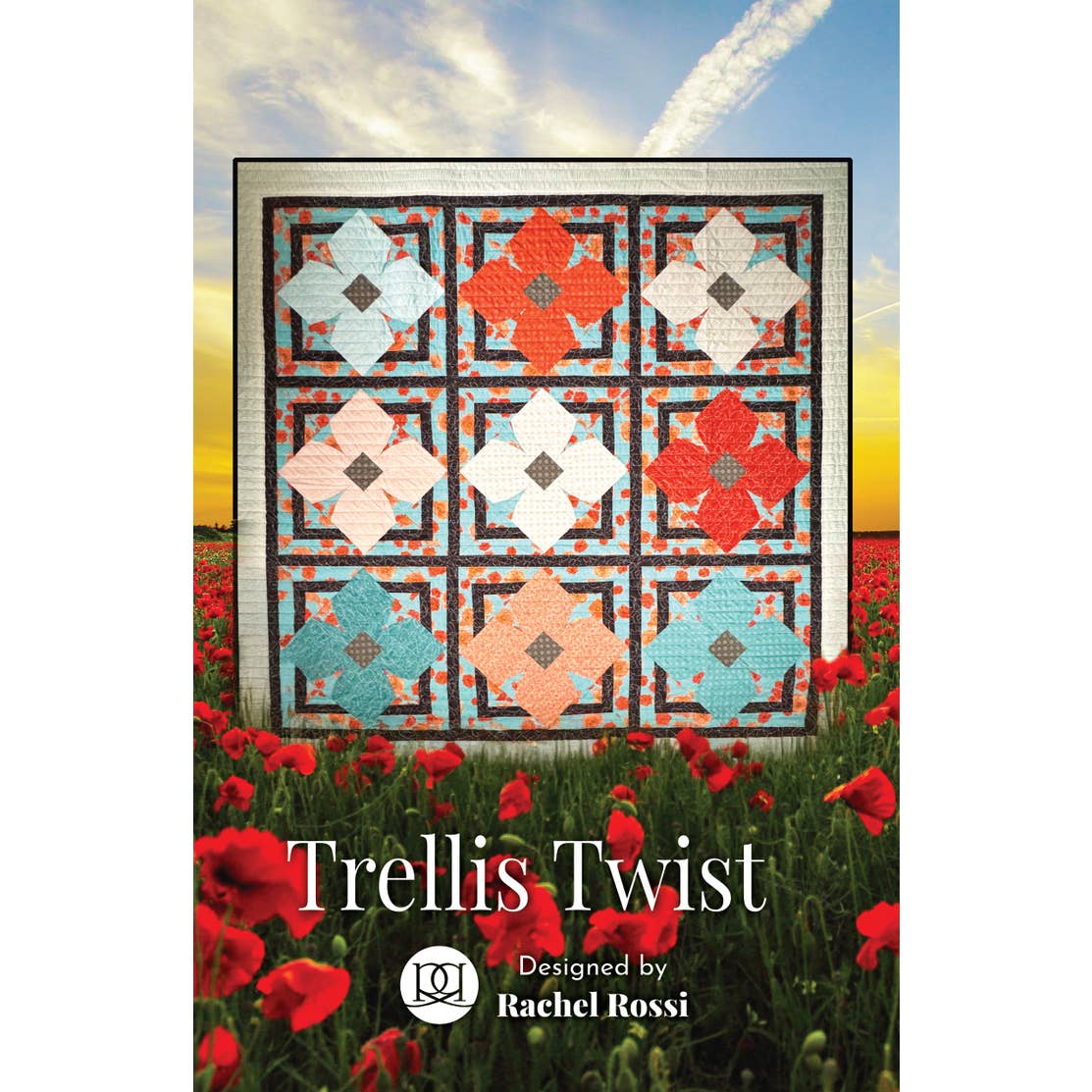 Trellis Twist | Curved Quilt Pattern | Modern Vintage for wholesale by Rachel Rossi Design