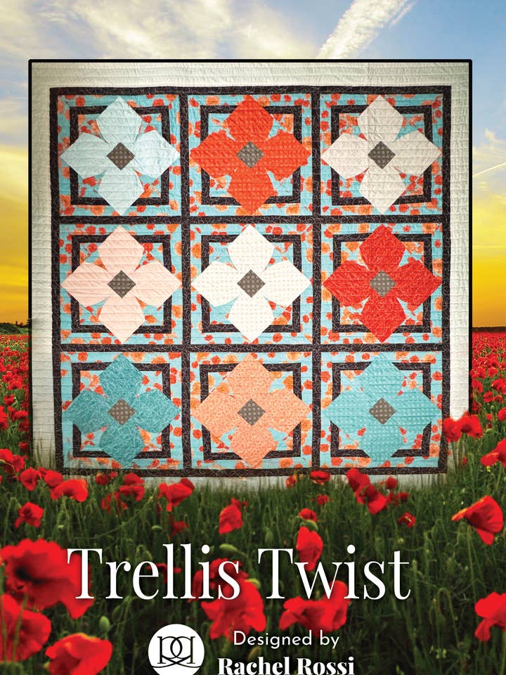 Trellis Twist | Curved Quilt Pattern | Modern Vintage for wholesale by Rachel Rossi Design