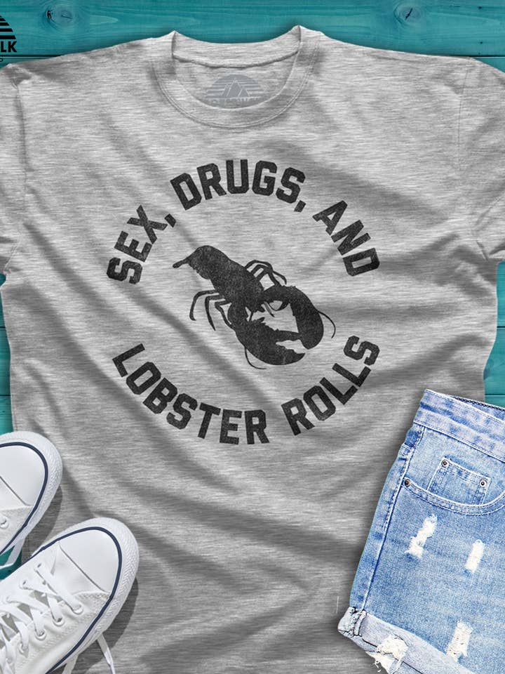 Men's Sex Drugs and Lobster Rolls T-Shirt for wholesale by Boredwalk