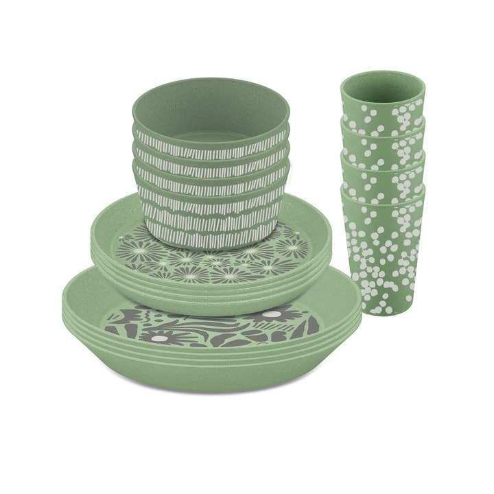Set di stoviglie 16 pezzi BLOMSTER SET per la vendita all'ingrosso da parte di Koziol ideas for friends GmbH