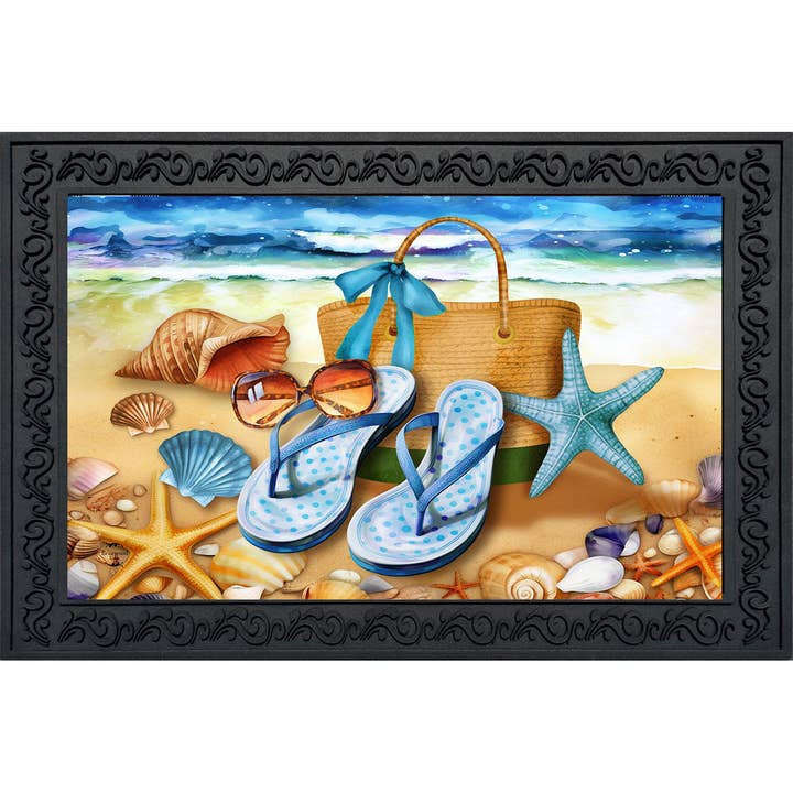 Welcome To the Beach Doormat for wholesale by Briarwood Lane