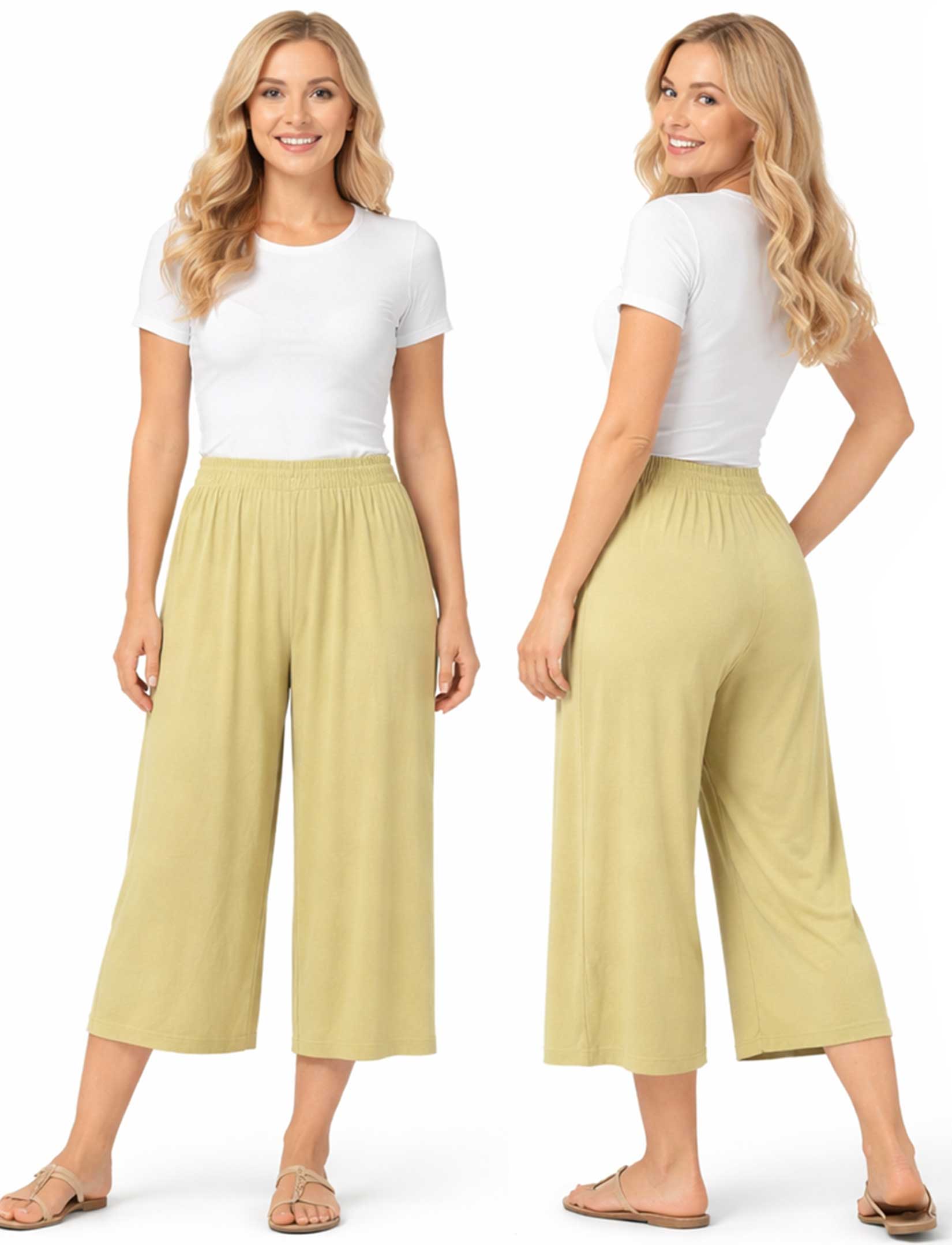 The Magic Scarf Company - Wholesale Pants - Women's - 1248 - Slinky TravelWear Capris24