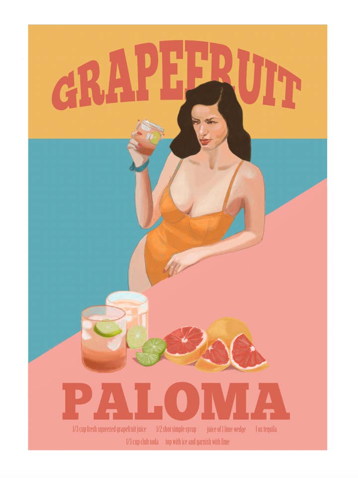 Jenny Liz Rome's GrapeFruit Paloma Print for wholesale by Peach & Clementine - Curated Print Collection