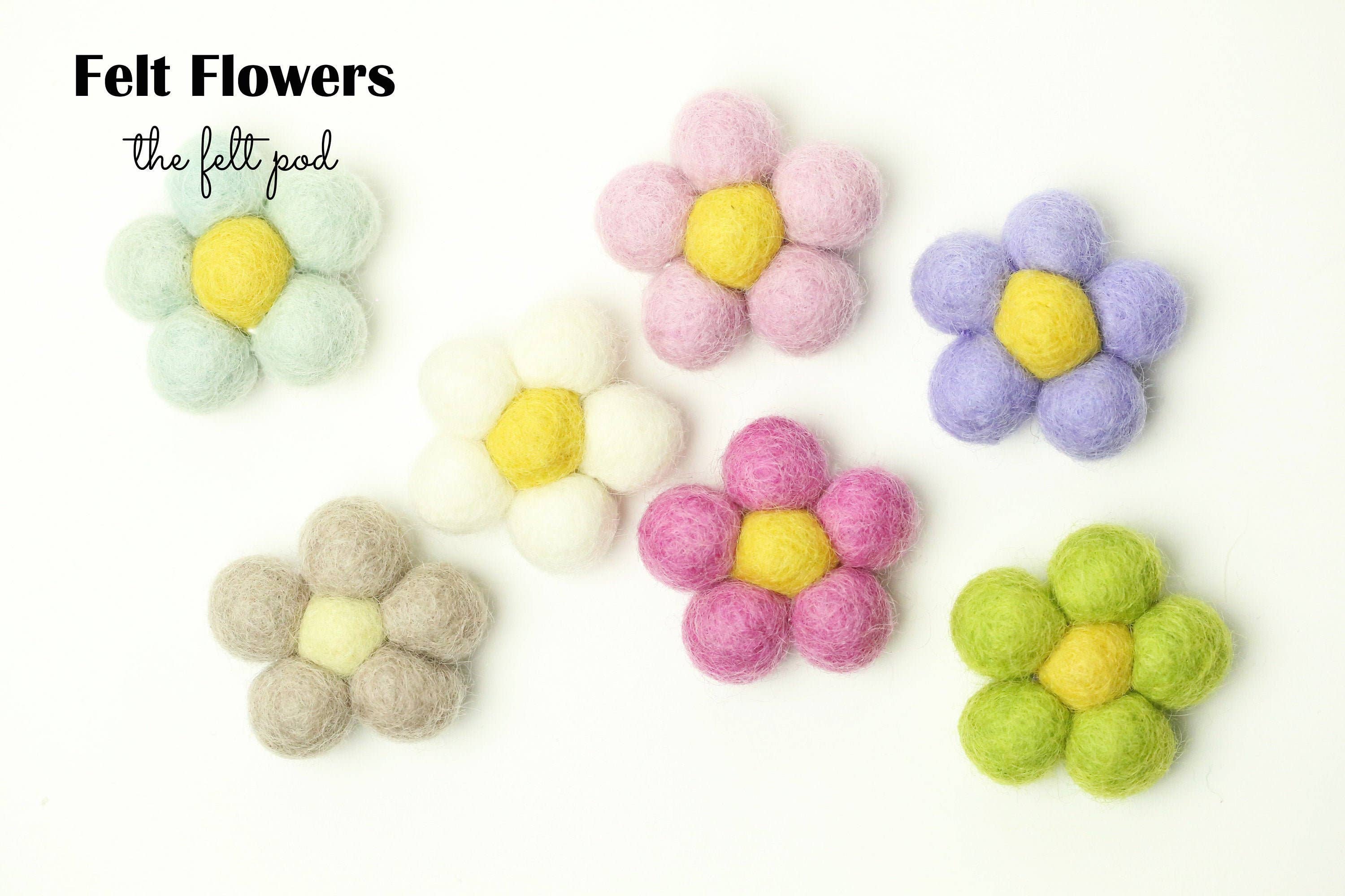 The Felt Pod - Venta al por mayor Material para manualidades - Flores de fieltro1