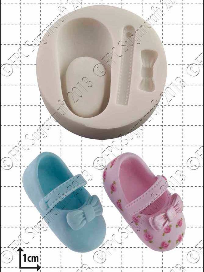 Molde de Silicone Bebé (Molde) - 'Baby Shoe' by FPC Sugarcraft por atacado de FPC Sugarcraft