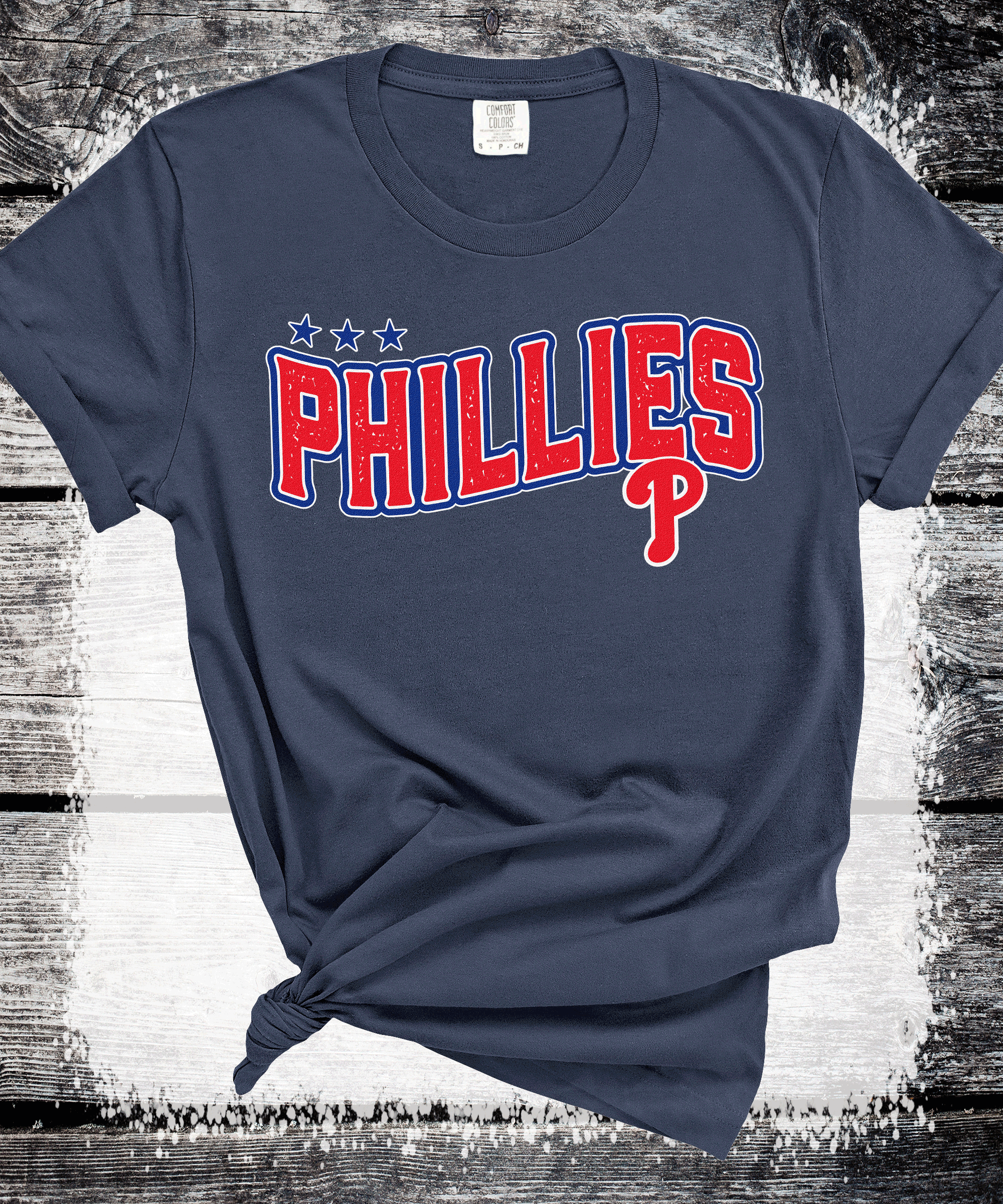 A Blessed Texas Mess Boutique - Wholesale T-Shirt (Graphic) - Women's - Philly Baseball Phillies Ball Game Philadelphia Bat Glove1