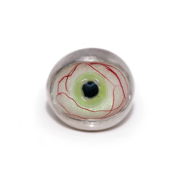 *RTS* Maat 7.5 Groene Oogbal Ring voor wholesale door Alex Streeter