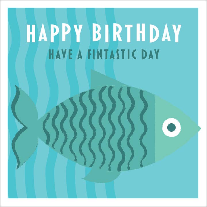 Dyson Design – Großhandel Geburtstagskarten – Glückwunschkarte zum Geburtstag mit Fisch-Illustration