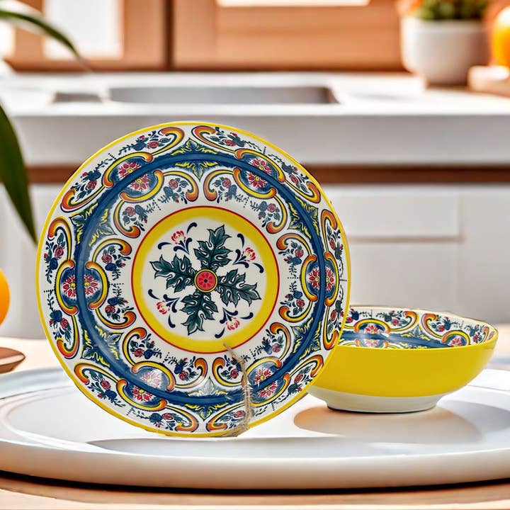 10in x 3in 70oz Hand-Painted  Large Serving Bowls Ceramic and other Purchase Wholesale serving bowl. Free Returns & Net 60 Terms on Faire trending on Faire.