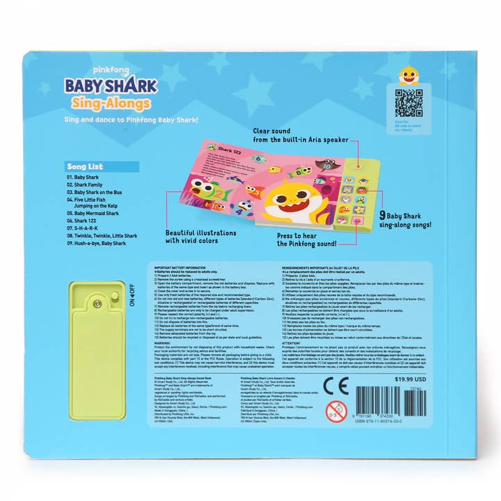 Pinkfong USA - Wholesale Baby & Toddler Book (0-2) - Pinkfong Baby Shark Sing-Alongs Sound Book6