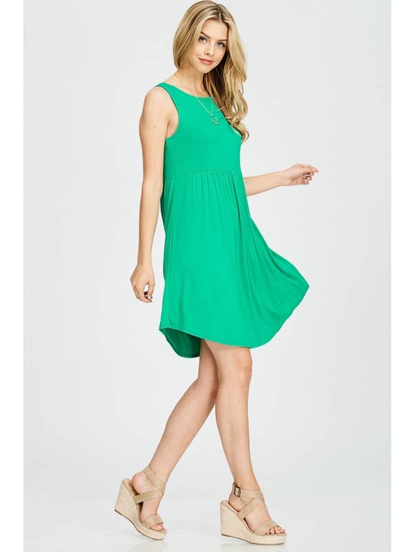 Emerald Collection - Wholesale Dress - Women's - ETK-4148 Jersey Short Swing Dress