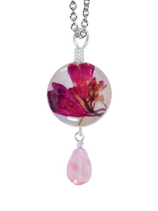 Colar Redondo Pequeno Coral Bell em Concha com Pendente por atacado de Shari Dixon