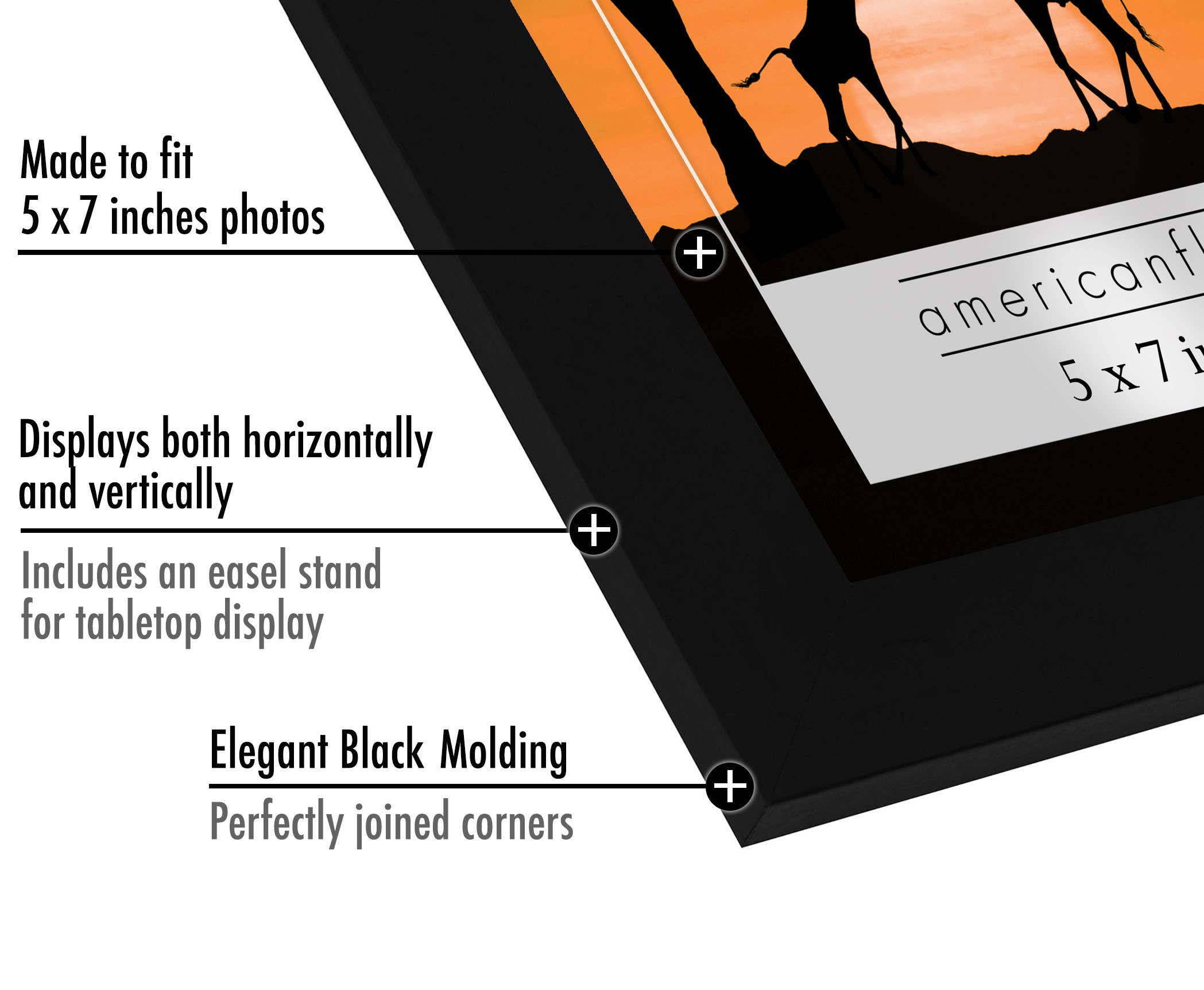 Black Americanflat Gallery Wall Frame Set - Set of 6 & 12 for wholesale on Faire13