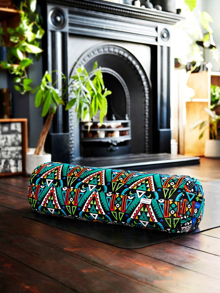Patterned Colourful Yoga Bolster for wholesale by Ladina Yoga