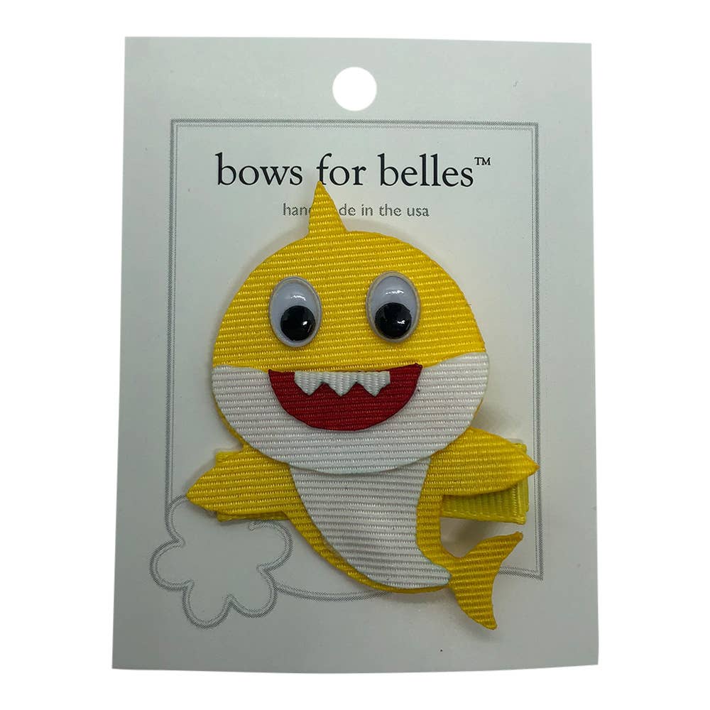 Bows For Belles, LLC - Wholesale Hair Clip - Kids - 03 Shark Hand Crafted Kids Hair Clip2