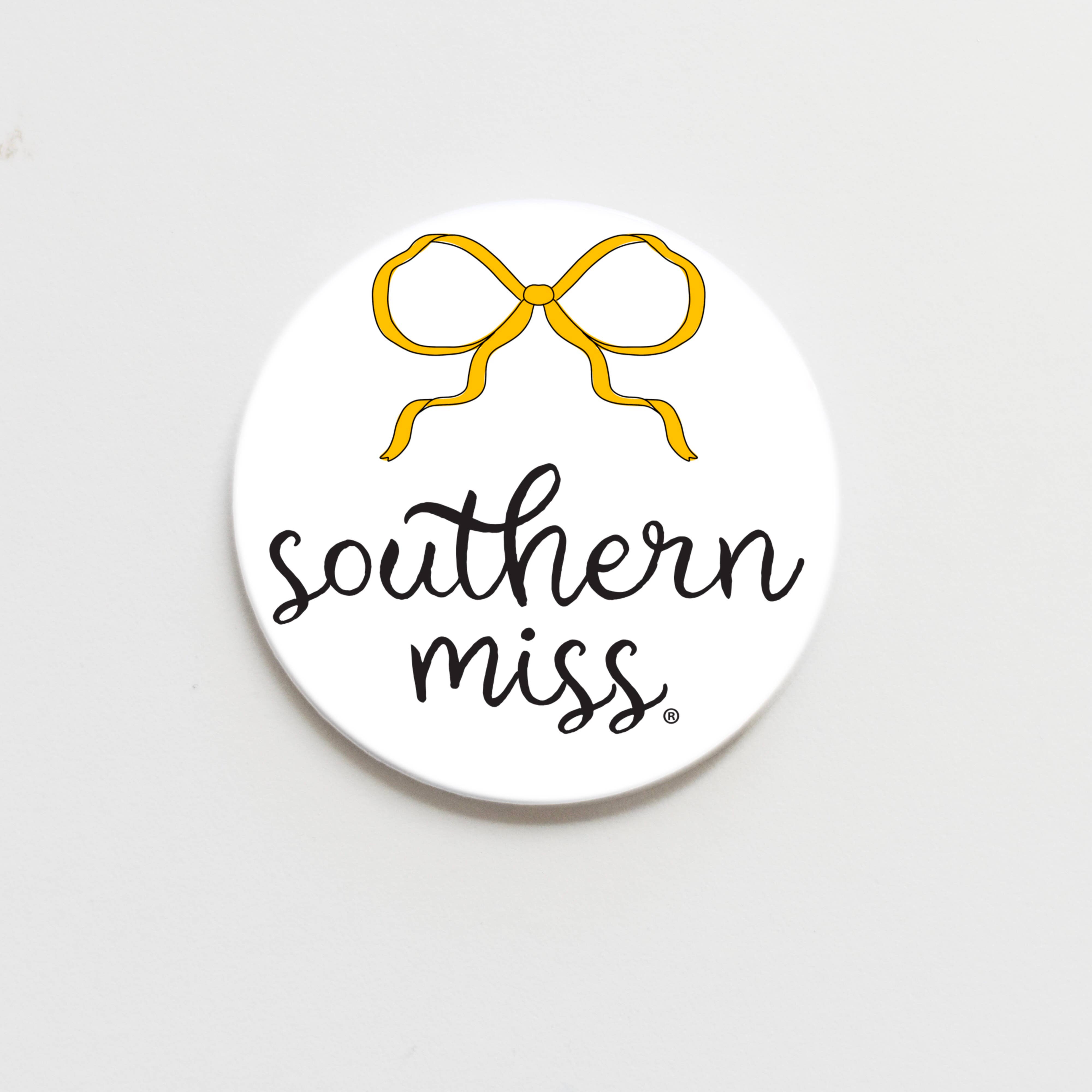 Good Vibez Collegiate - Vente Épinglettes/boutons - Université Southern Mississippi Bouton Nœud - 2,25 pouces