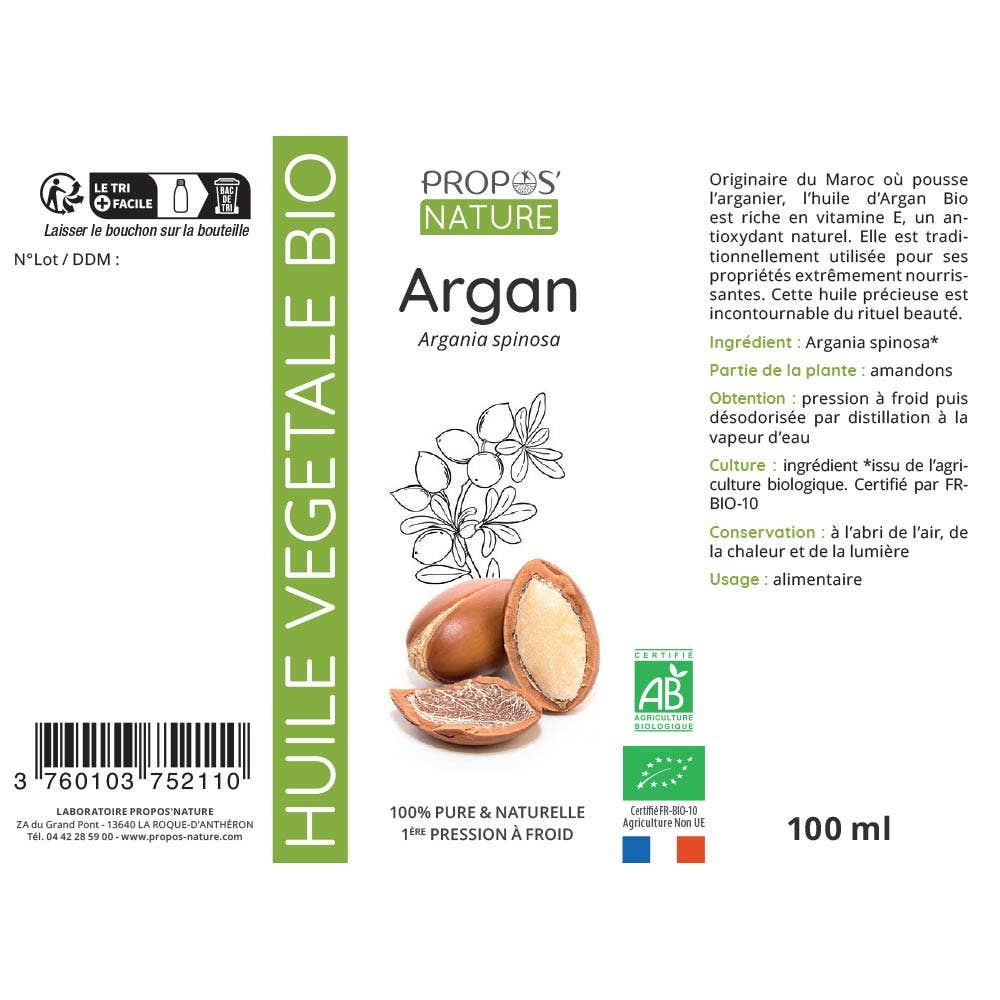 Propos'Nature - Vente Huile pour le bain/corps - Huile Vegetale Argan Bio 50ml, 100ml3