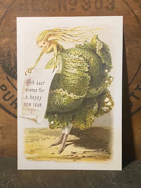 New Year's Cabbage for wholesale by Irreverent Cards for Challenging Times
