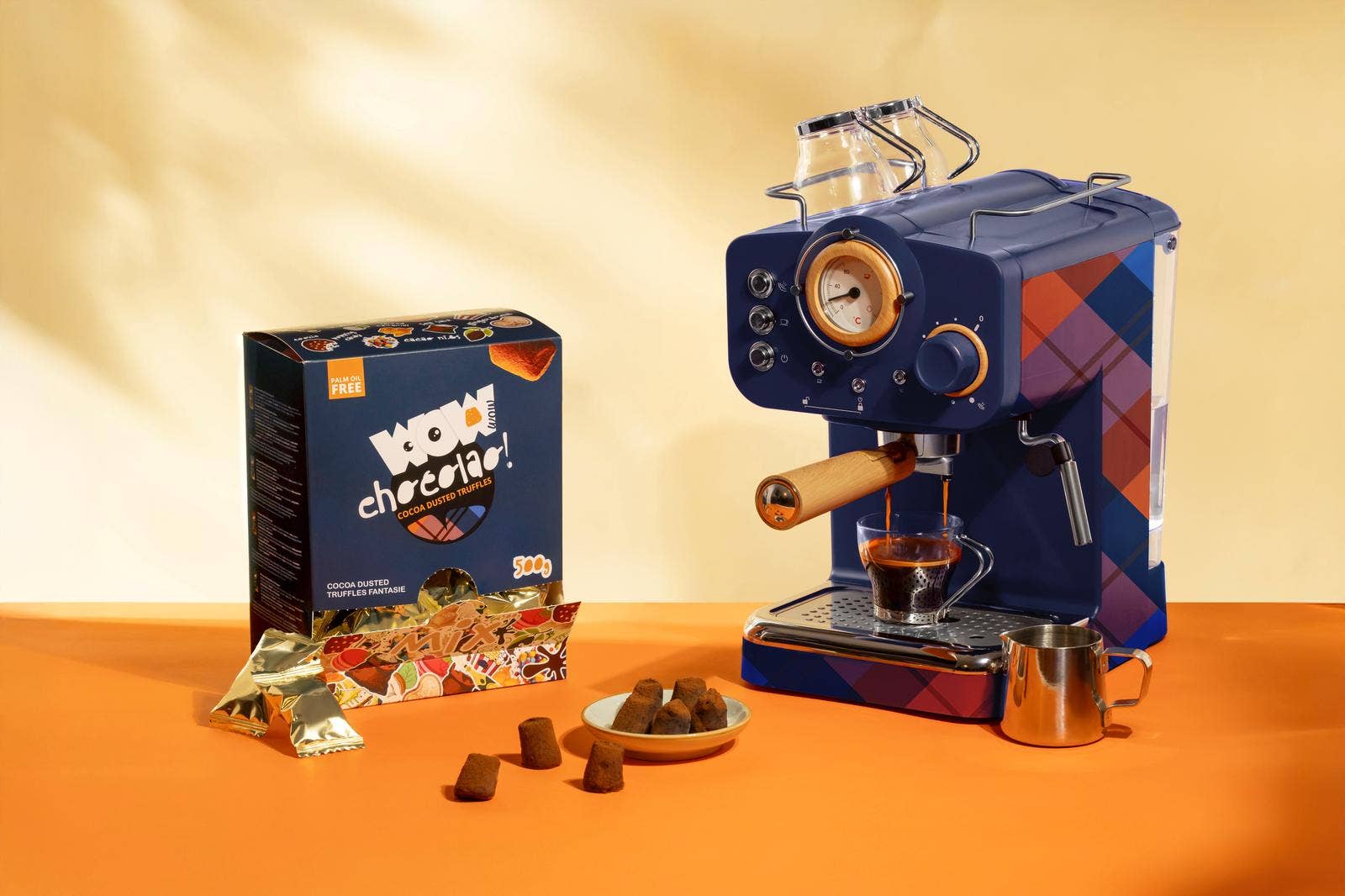 WOW Chocolao! - Wholesale Doosje chocolade - Individueel verpakte truffels - Dispenserdoos 500g