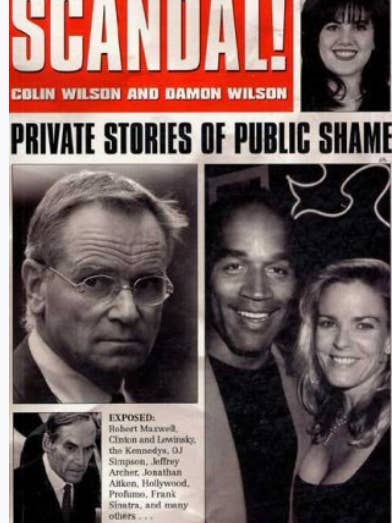 SCANDAL - PRIVATE STORIES OF PUBLIC SHAME Colin Wilson Book for wholesale by Real Retro