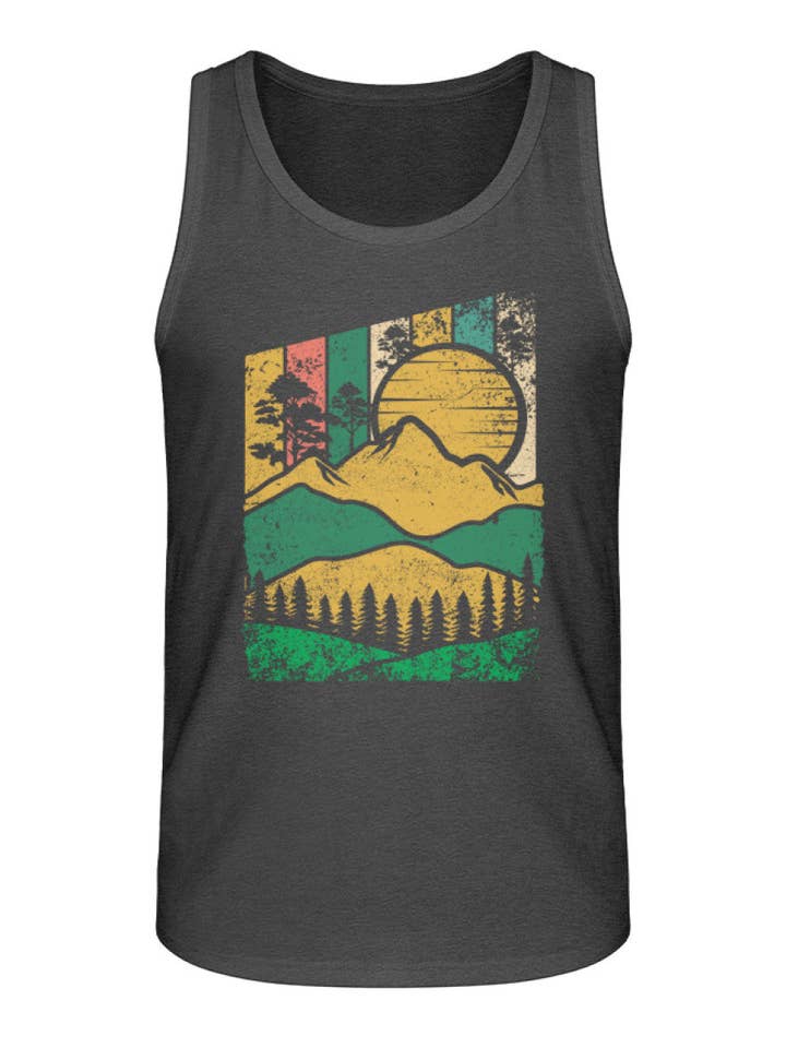 Berg Wald Sonne - Herren Premium Organic Tanktop für den Großhandel von Uwaldu
